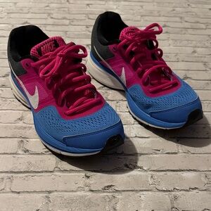 Nike Girls Vibrant Blue and Pink Sneakers